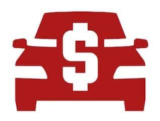 Car with money symbol