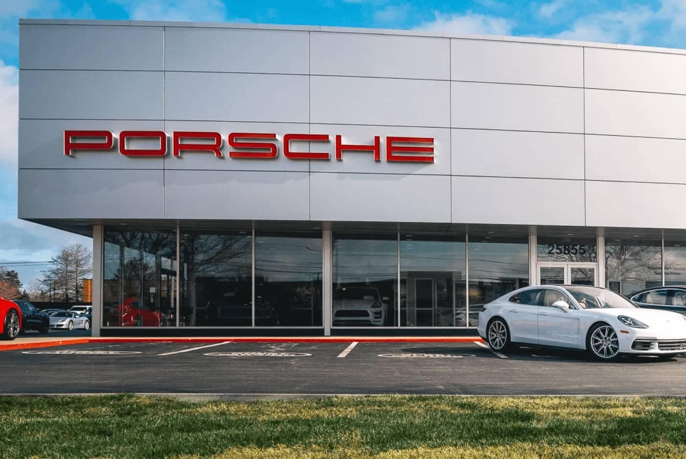Exterior shot of a the Porsche Lehigh Valley dealership