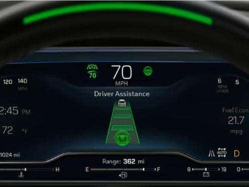 2024 Chevrolet Tahoe dash showing hands free driver assistance 