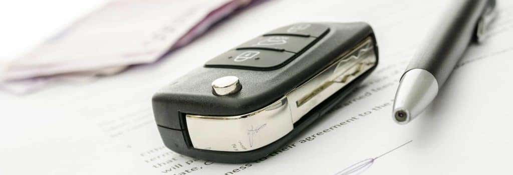 car keys on paperwork
