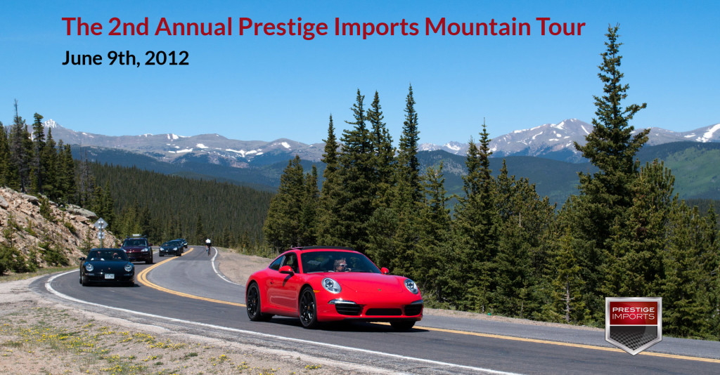 An all new Porsche 911 Carrera climbs Squaw Pass Road during the second annual Prestige Imports Mountain Tour