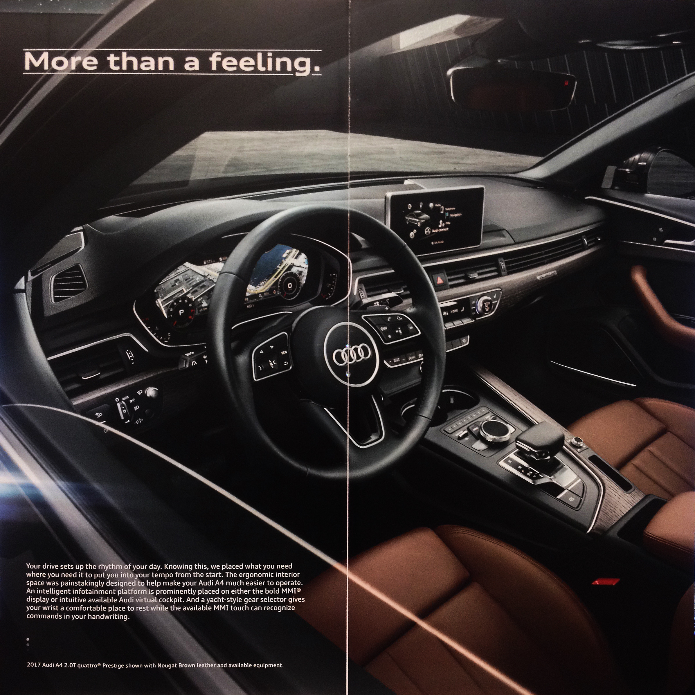 Audi Advertising - 2017 Audi A4 Print Ad - More than feeling.