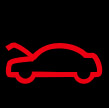 Audi Dashboard Warning Lights - Hood not locked - Red