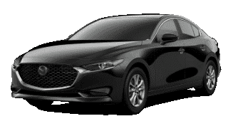 2021 Mazda3 sedan in jet black