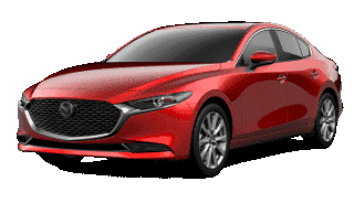 2021 Mazda3 sedan in soul red