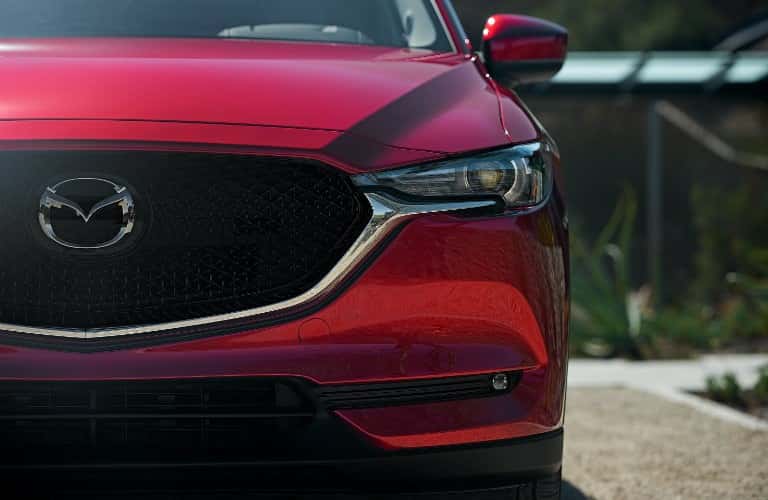 red mazda vehicle close up