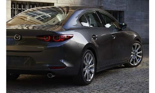 2019 Mazda3 rear angled shot