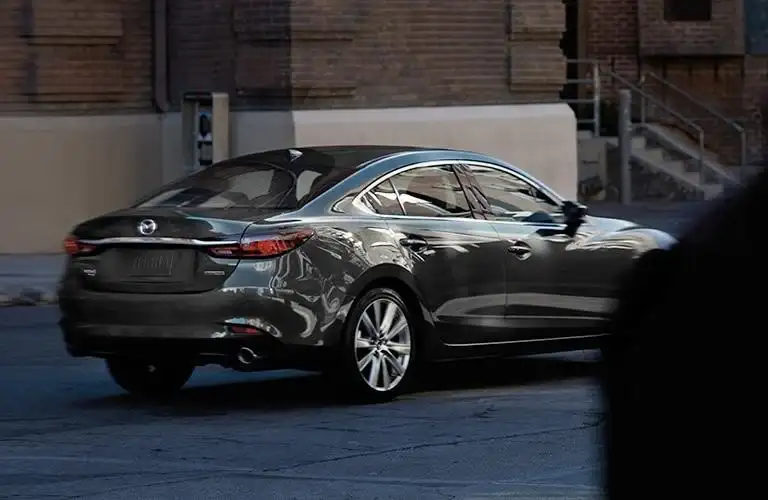 rear view of 2020 Mazda6 near building