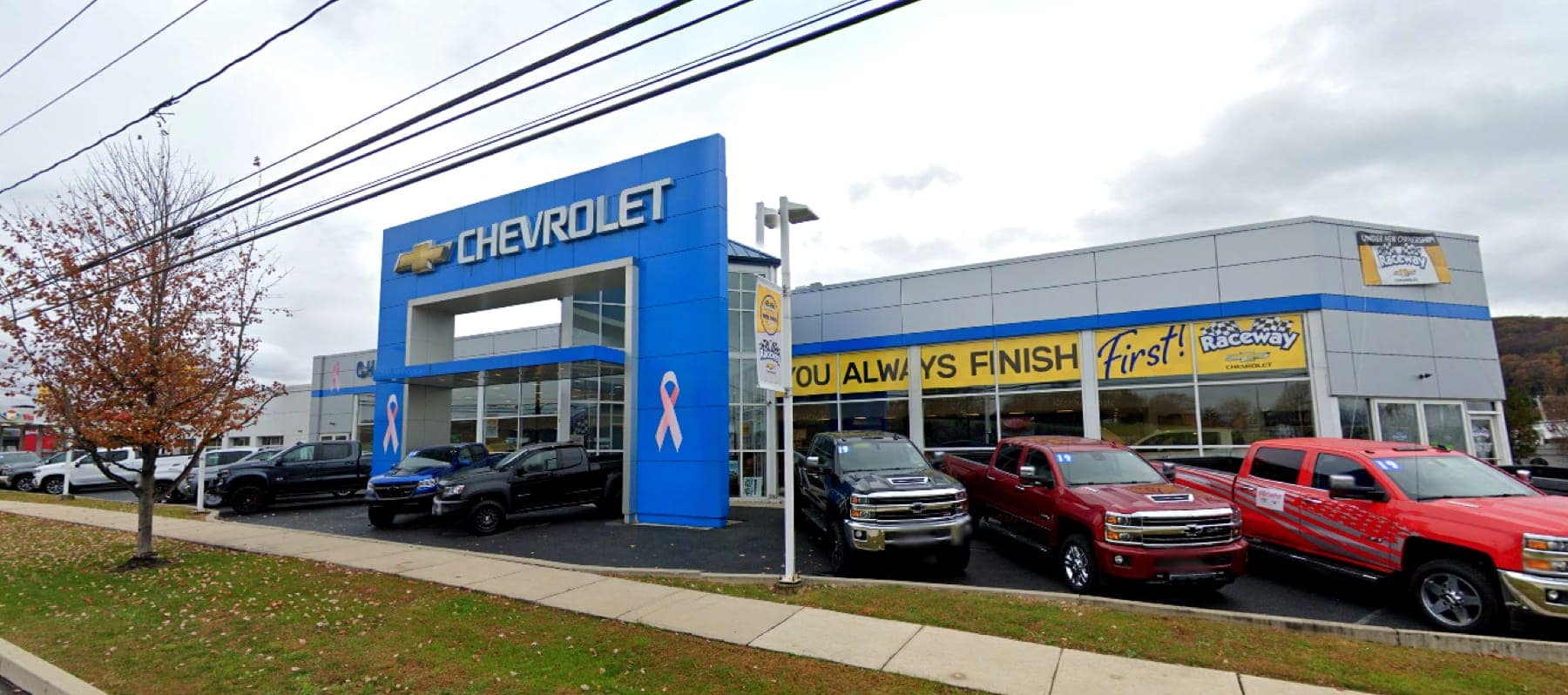 Outside view of the front of the dealership