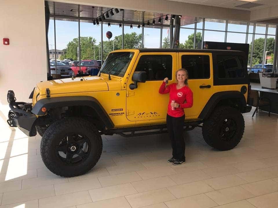 girl with her dad's car