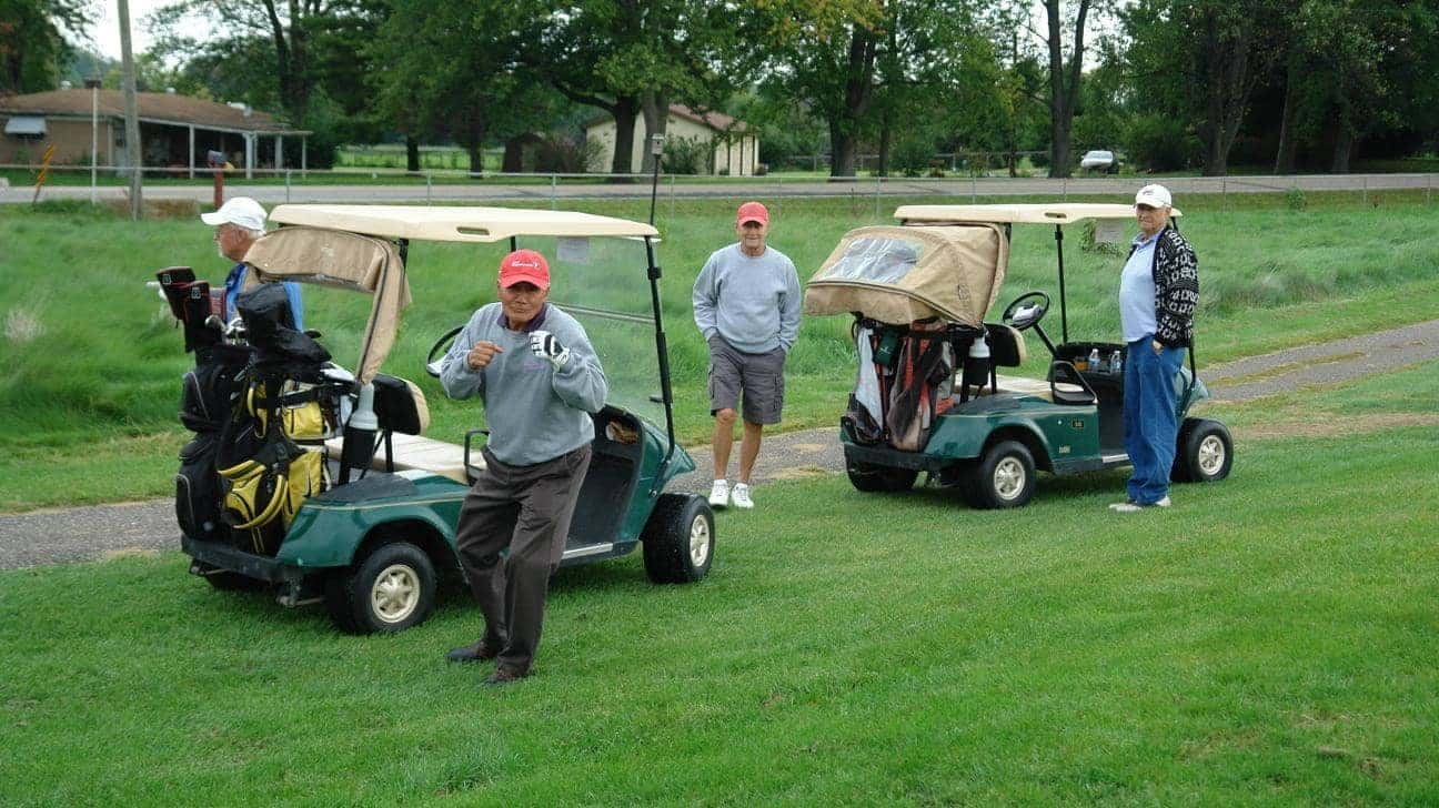 2 golf carts