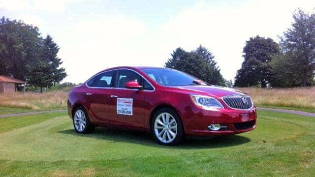 A car on a golf course