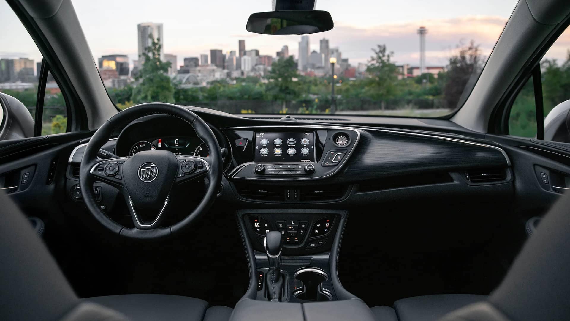 2020 Buick Envision Compact SUV Steering Wheel and Infotainment