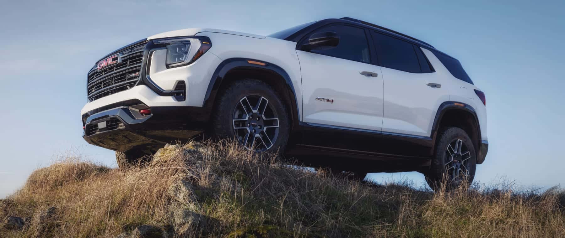 GMC Terrain 2025 white SUV Off-Road
