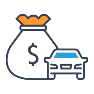 Renaissance ToGo Step 4 - Apply for Financing - car and money bag illustration