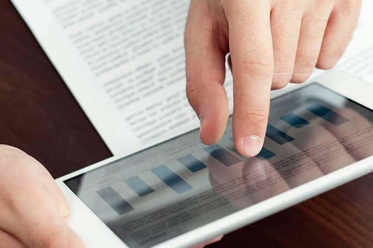 Person using ipad