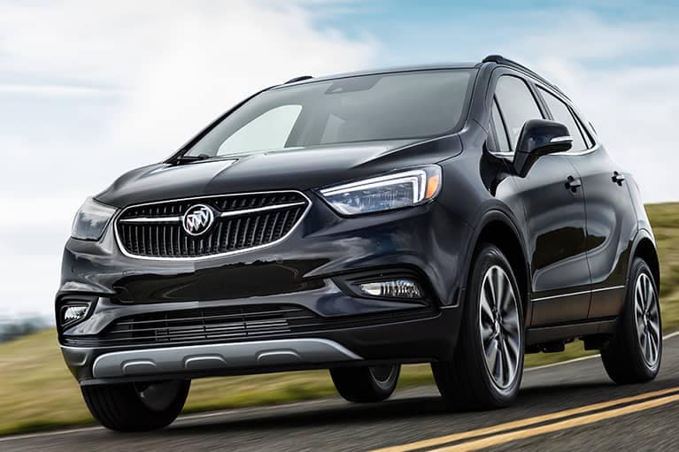 Black 2020 Buick Encore on a road