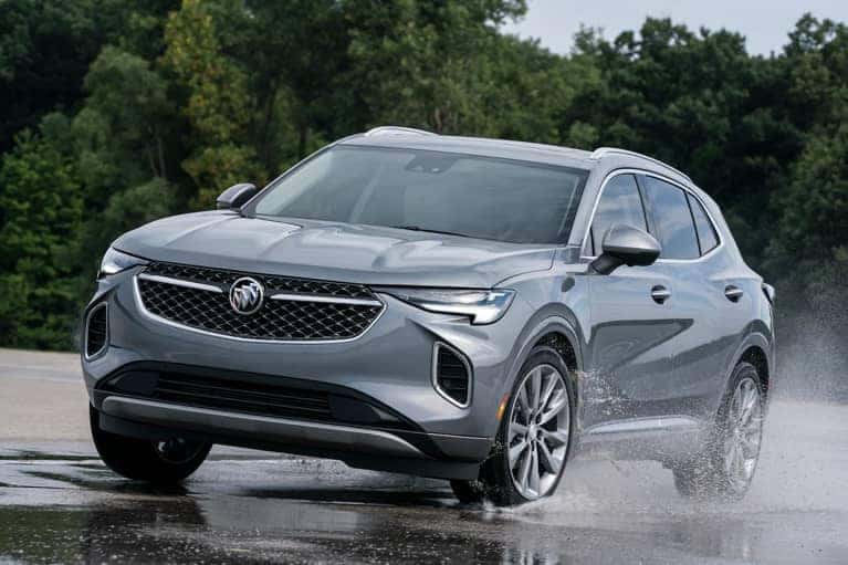 2021 Buick Envision driving on a wet road_mobile