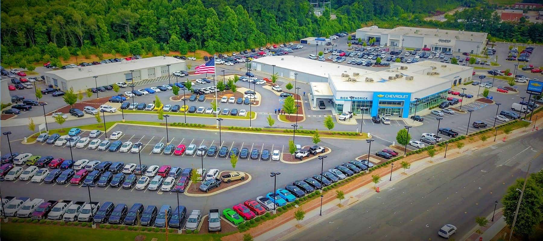 An exterior shot of Rick Hendrick Chevrolet Buford