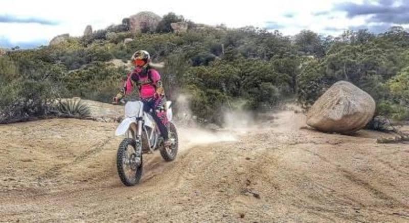 female dirt bike rider