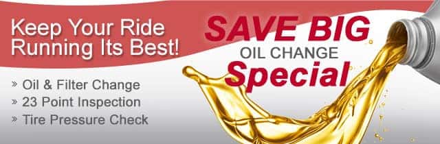 Oil on sale change specials