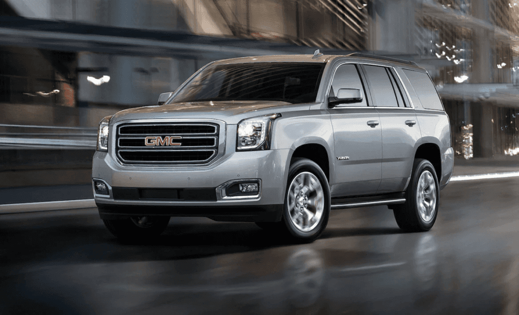 GMC SUV on road