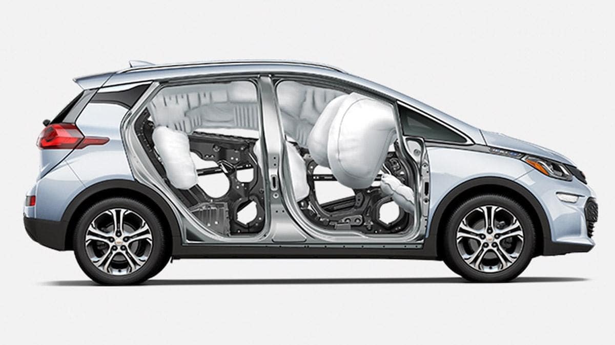 Side-view of the airbag system
