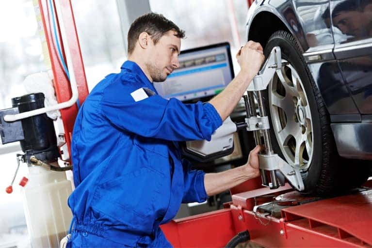 Mechanic Tire Alignment