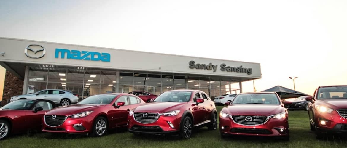 Sandy Sansing Mazda dealership lot outside
