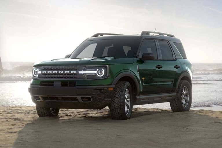 2023 Bronco Sport on a beach near the shore