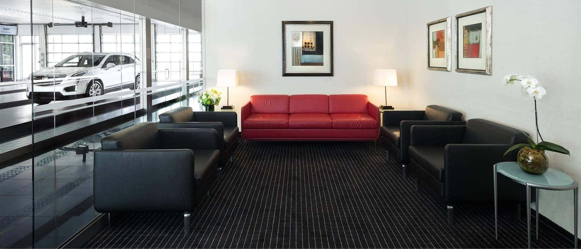 Sewell Cadillac of Grapevine interior lounge
