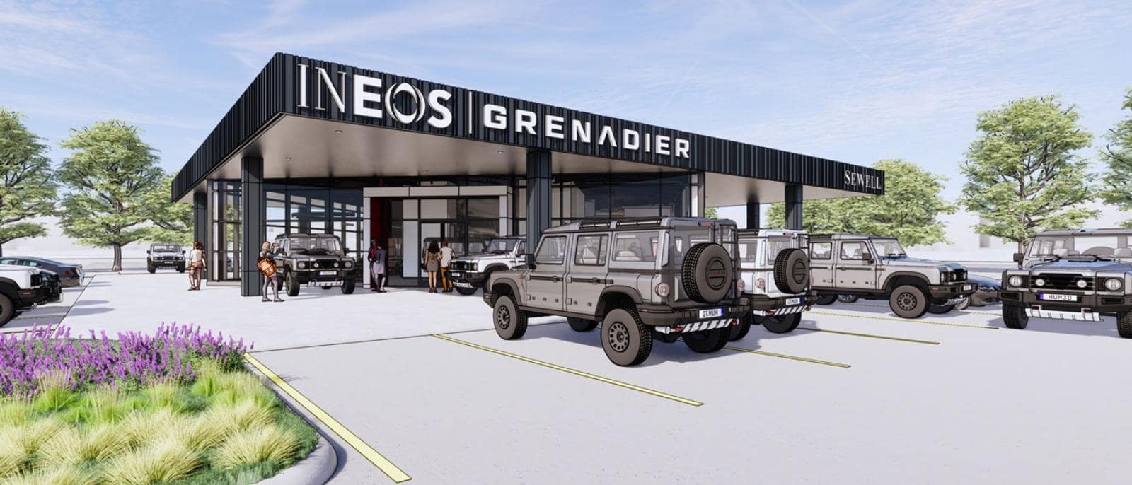 Sewell INEOS dealership exterior