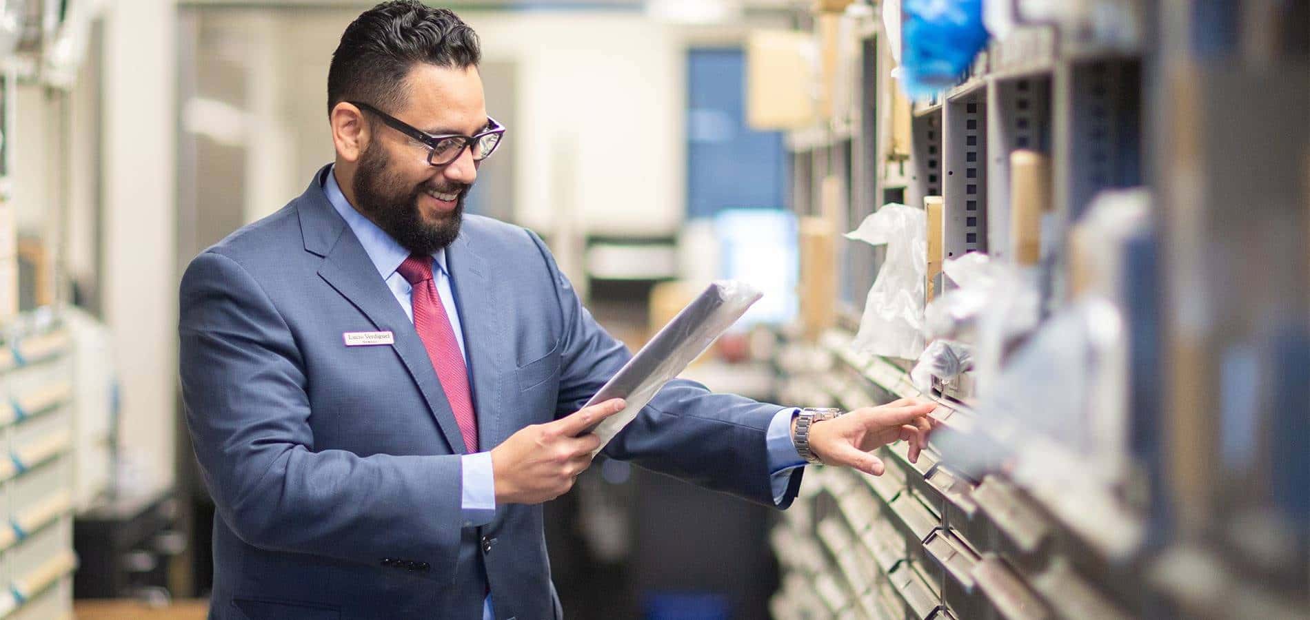 Sales consultant looking for parts