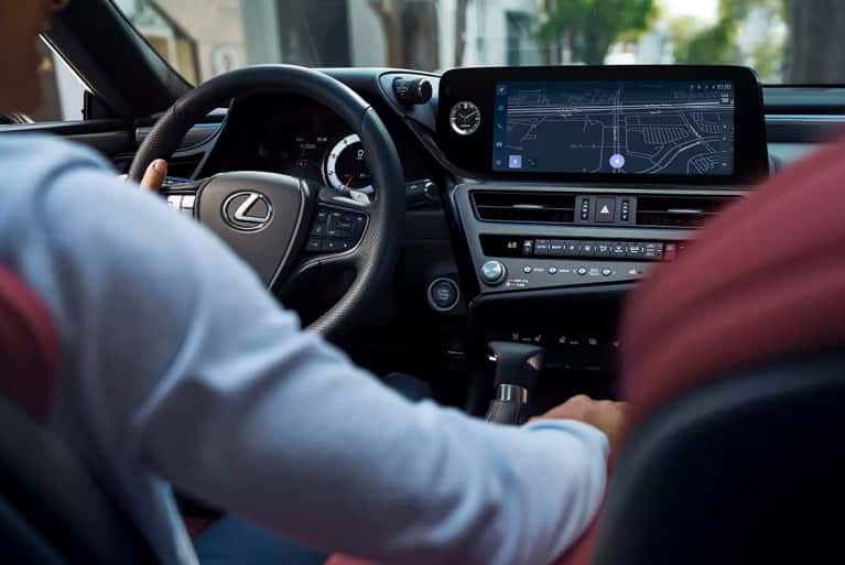 2024 Lexus ES interior from behind driver and passenger