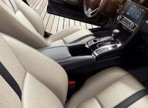 leather-trimmed interior