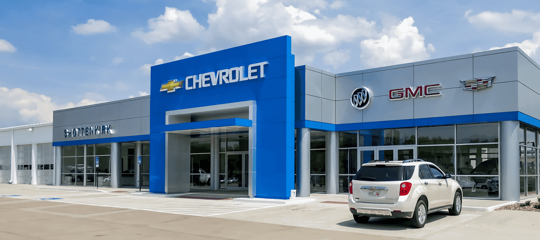 Front view of the dealership