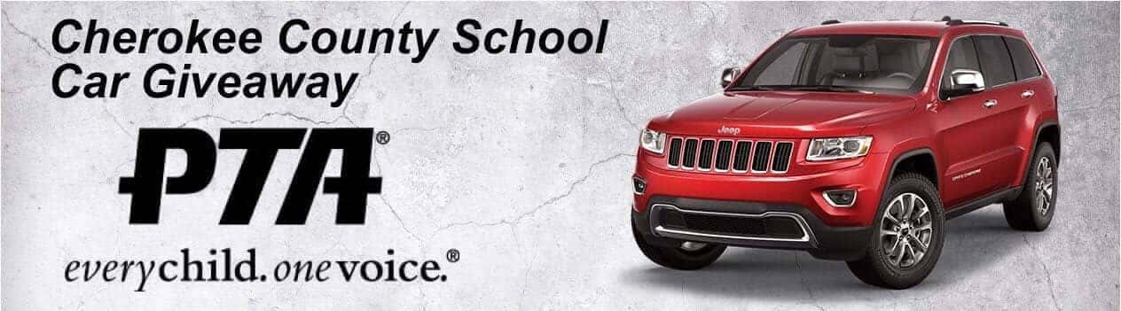 Cherokee County School Car Giveaway Banner
