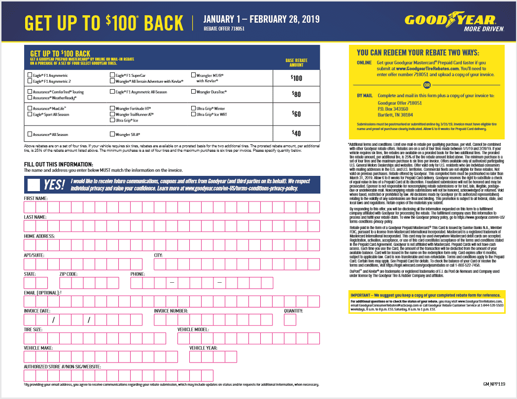 Pirelli Mail In Rebates