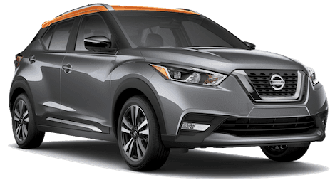 Silver 2018 Nissan Kicks A silver 2018 Nissan Kicks with an Orange Top