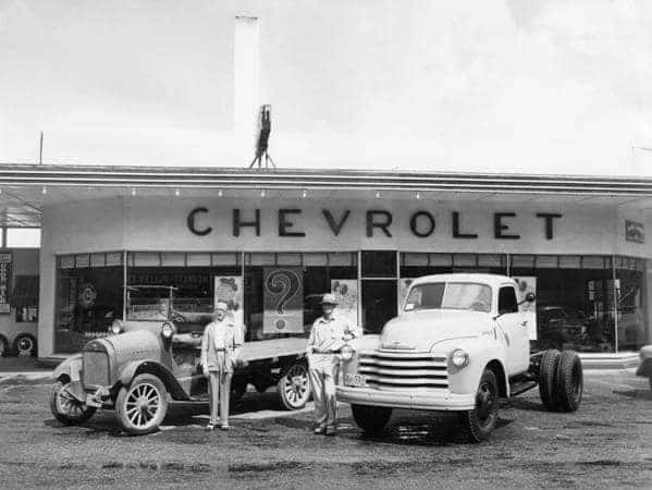 Chevrolet dealership - vintage photo