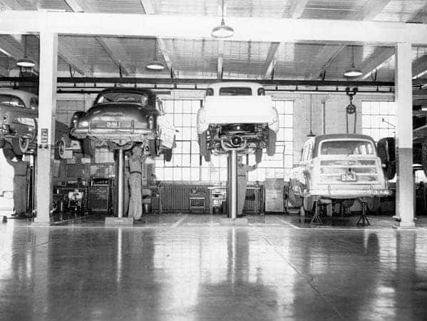 Service bay - vintage photo