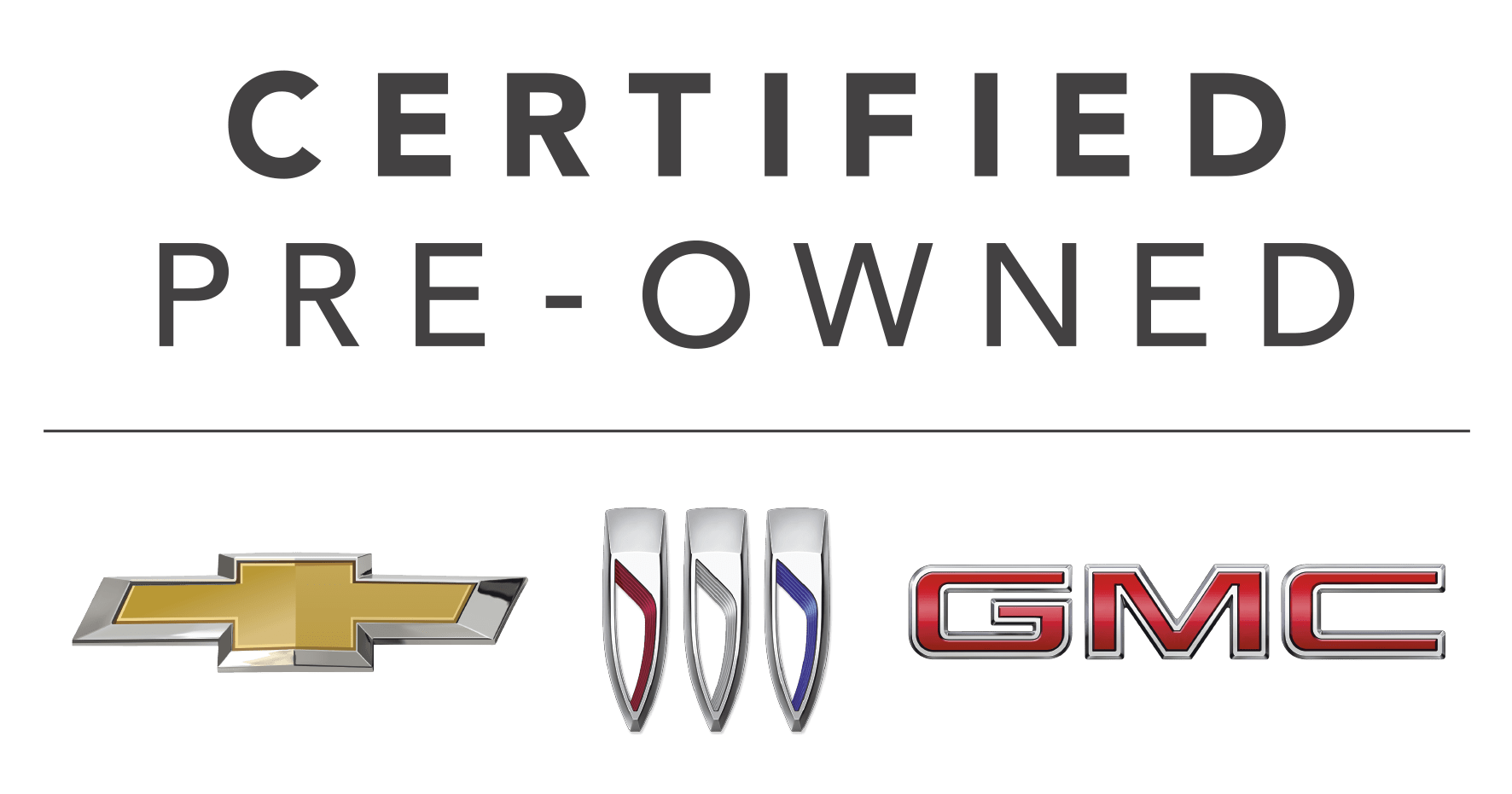 Logo de Buick GMC con un texto usado certificado