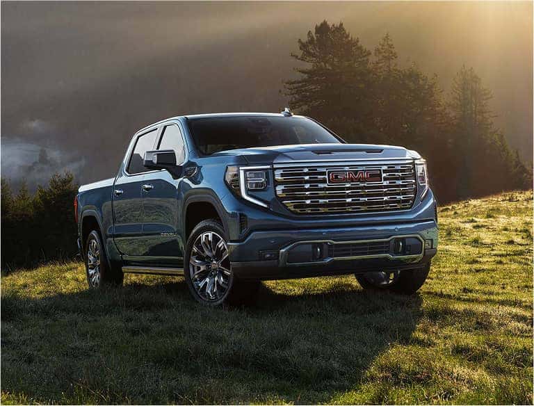 blue gmc truck