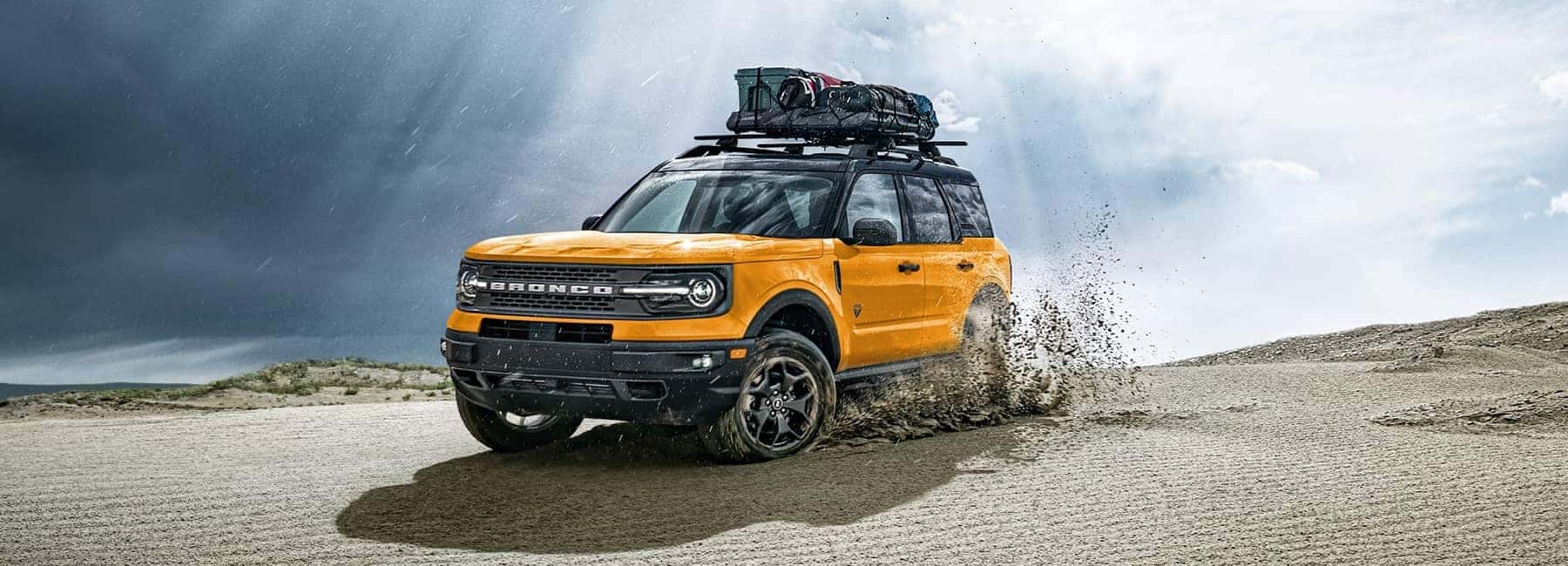 2023 Bronco Sport driving through sand
