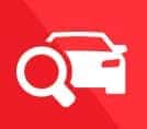 car magnifying glass icon