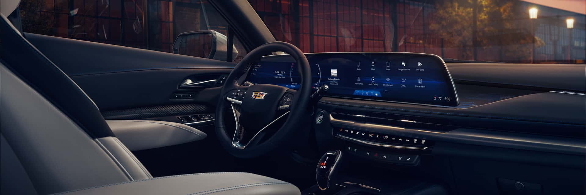 Interior shoot showing the features and center console.