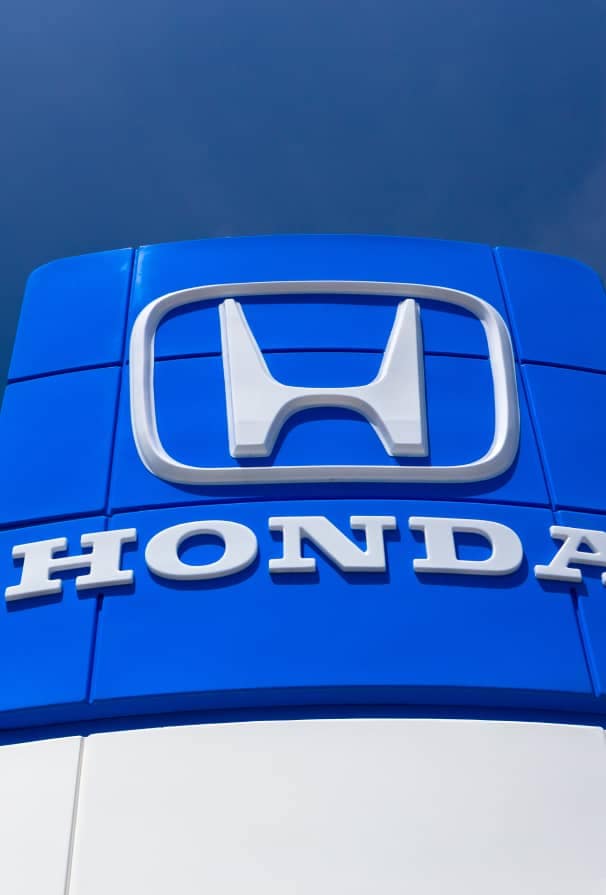 Close-Up of a Honda Sign