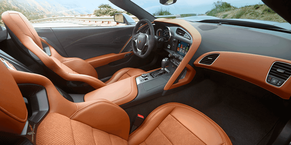 brown Corvette seats