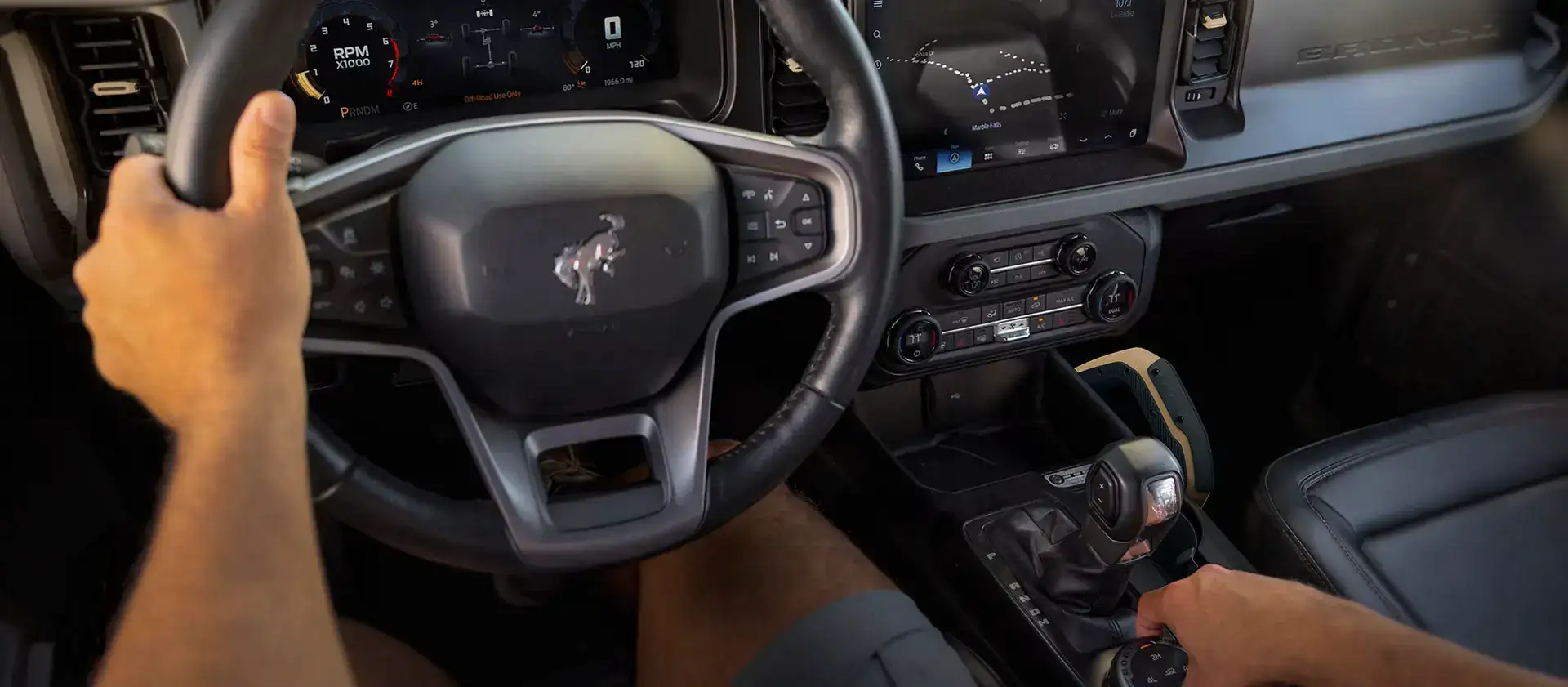 2026 Ford Bronco Interior Dash with Steering Wheel