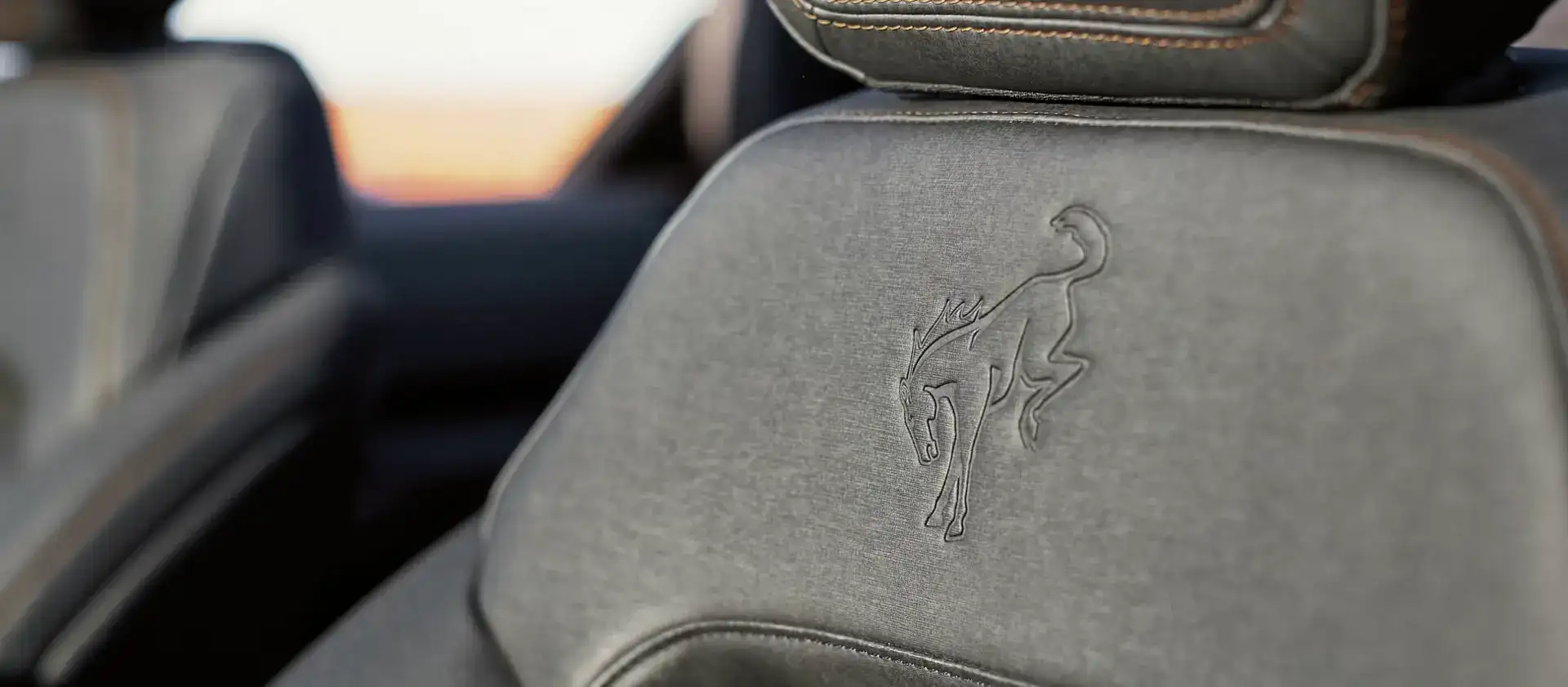 2026 Ford Bronco Seat Detail with Bronco Emblem